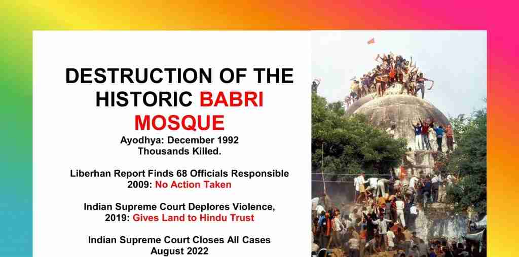 DESTRUCTION OF THE HISTORIC BABRI MOSQUE 1