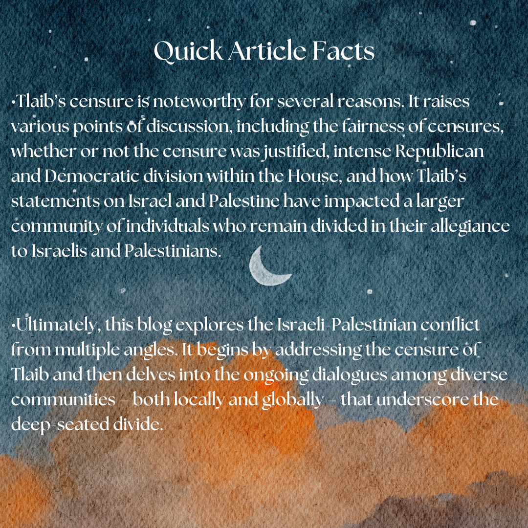 Quick Article Facts Pt. 2 Tlaibs Censure within the Context of the Israeli Palestinian Conflict